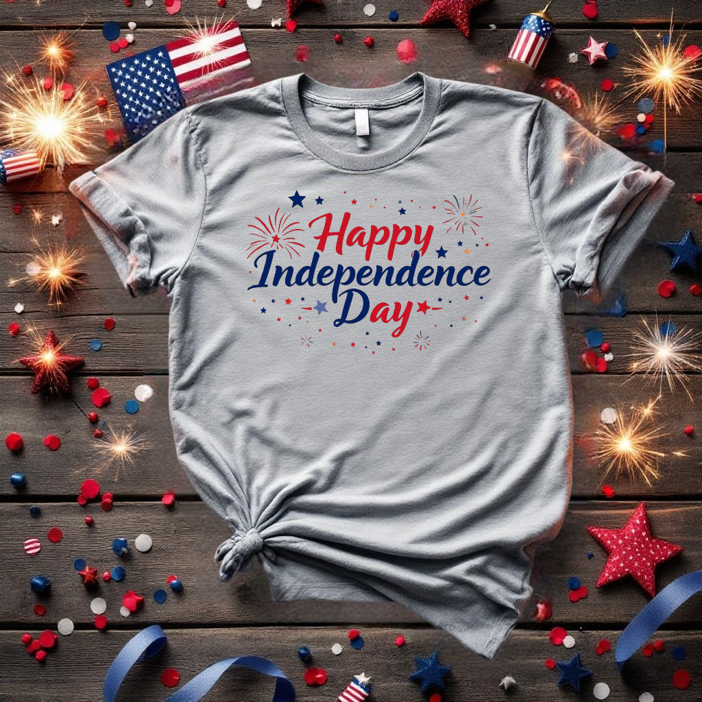 6."Happy Independence Day" T-Shirt